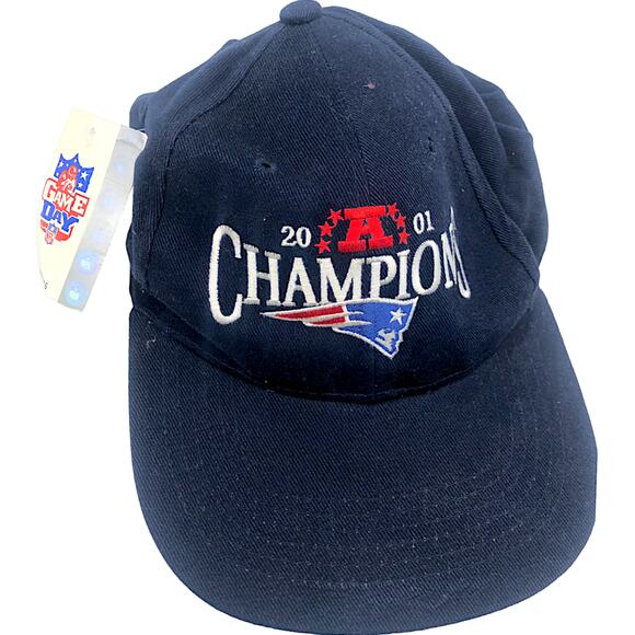 New England Patriots 2001 AFC Champions Hat - New w/ Tags - Picture 1 of 8